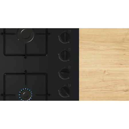 Piano cottura a gas - BOSCH Serie 2 - 4 fuochi - 52 x 59 x 5,4 cm - POP6B6K30 - Nero