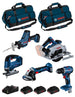 BOSCH Kit BK503BAG (GSR 18V-45 + GKS 18V-57-2 + GST 18V-125 B + GWS 18V-7 + GSA 18V-LI C + 3x4,0Ah ProCORE +GAL18V-40 + 2xHDBAG)
