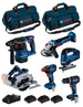 BOSCH Kit BK604BAG (GSB18V-90C +GDX18V-200 +GKS18V-57-2 +GST 18V-125B +GBH18V-22 +GWS18V-10 + 3x4,0Ah PC +GAL18V-40 + 2xHDBAG)