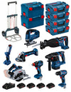 BOSCH Kit BK803 (GST18V-125B+GKS18V-57-2+GDX18V-200+GBH18V-22+GSA18V-28+GLI18V-300+GWS18V-7+GSR18V-45+4x4,0Ah ProCORE)