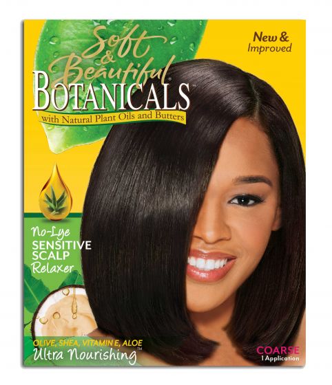 SOFT & BEAUTIFUL BOTANICALS NO-LYE SENSITIVE SCALP RELAXER KIT ULTRA NOURISHING COARSE (SUPER) 1 APPLICATION STIRAGGIO PER CAPELLI