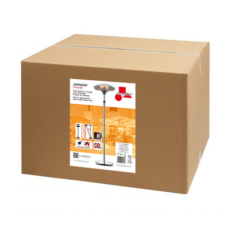 Fungo Elettrico con Resistenza in Fibra di Carbonio Potenza 1000-2000W Altezza 190-210cm Calore Istantaneo Basso Consumo e Spegnimento Automatico