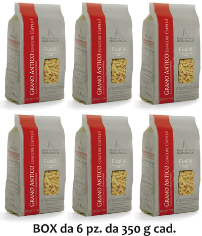 Box 6 Pack da 350 gr - Fusilli Senatore Cappelli - Pastificio Baradello