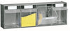 Scaffale a muro con cassetti trasparenti di plastica porta minuterie cm. 60x18,3x50h