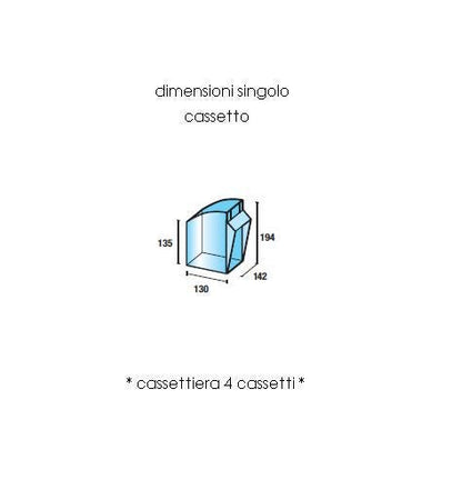 Scaffale a parete con struttura e cassetti in plastica cm. 60x15x66,4h