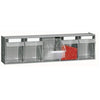 Scaffale a parete in plastica con cassetti portaminuteria cm. 60x22,4x100h