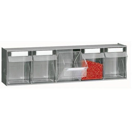 Scaffale a parete in plastica con cassetti portaminuteria cm. 60x22,4x100h