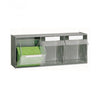 Scaffale a parete in plastica con cassetti portaminuteria cm. 60x22,4x100h