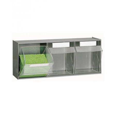 Scaffale a parete in plastica con cassetti portaminuteria cm. 60x22,4x100h
