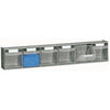 Scaffale a parete practibox composto da cassetti trasparenti cm. 60x11,3x150h