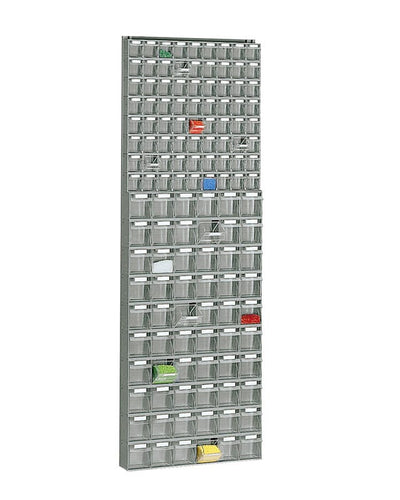 Scaffale a parete in polipropilene trasparente cm. 60x11,3x175h