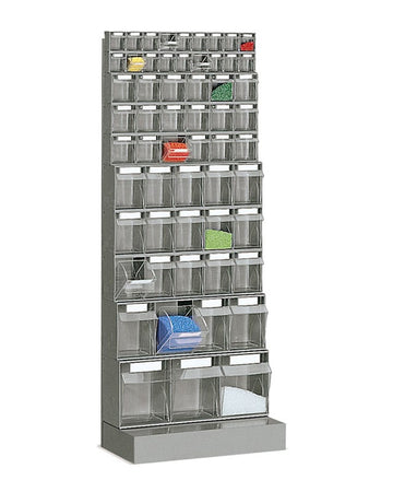 Scaffalatura a cassetti in polipropilene con cassetti porta accessori cm. 60x32,5x152,8h