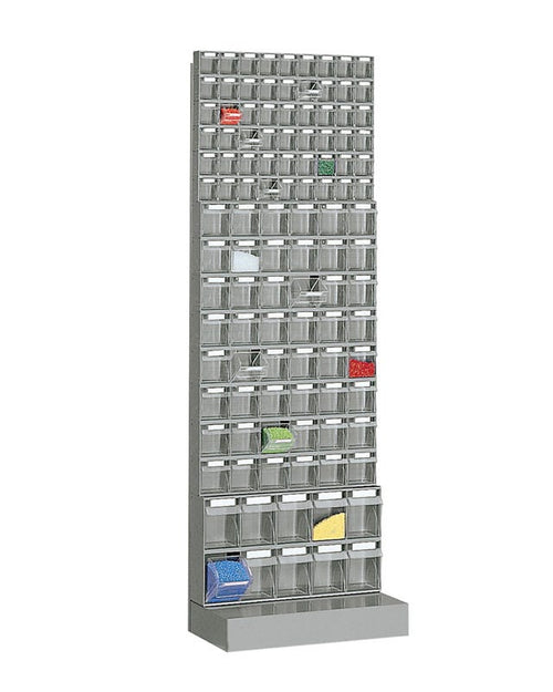 Scaffale polipropilene con cassetti di varia dimensione cm. 60x32,5x178,6h