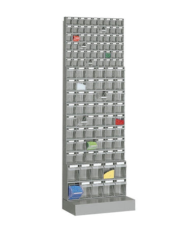 Scaffale polipropilene con cassetti di varia dimensione cm. 60x32,5x178,6h