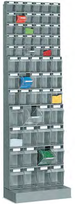 Scaffalatura per ferramenta in plastica a cassetti per minuterie cm. 60x32,5x197,6h