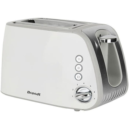 Tostapane - BRANDT - T02T1050W - 2 slot - 7 livelli di potenza - Cassetto raccogli briciole - Bianco