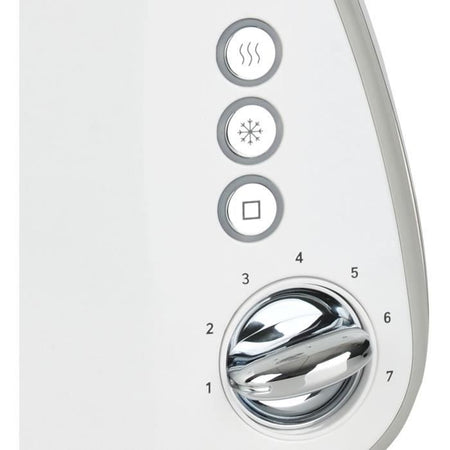 Tostapane - BRANDT - T02T1050W - 2 slot - 7 livelli di potenza - Cassetto raccogli briciole - Bianco