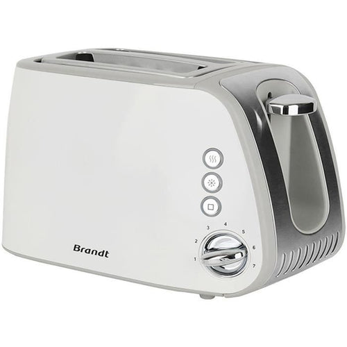 Tostapane - BRANDT - T02T1050W - 2 slot - 7 livelli di potenza - Cassetto raccogli briciole - Bianco