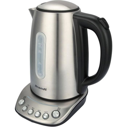 Bollitore - BRANDT - BO1202B - 1,7 L - 5 temperature + mantenimento in caldo - Acciaio inossidabile e nero