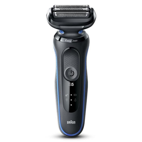 Rasoio elettrico - BRAUN - SERIES 5 51-B1000s - Durata della batteria 50 min - Nero/Blu - Testina lavabile