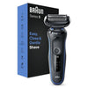 Rasoio elettrico - BRAUN - SERIES 5 51-B1000s - Durata della batteria 50 min - Nero/Blu - Testina lavabile