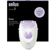 Epilatore elettrico con filo - BRAUN - SILK EPIL 3-000 - 2 velocità - Viola