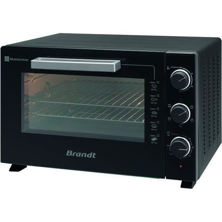 BRANDT FC469MUB - Mini-Forno 46 litri - 1800W - Multifunzioni - Termostato regolabile 230C - Timer 120min - Alluminio - Nero