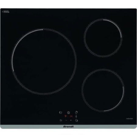 BRANDT TI364B - Piano cottura a libera installazione - 3 zone - 3600 W - L60 cm - Nero