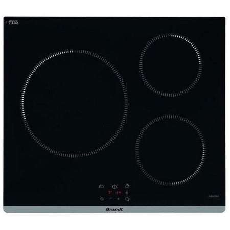 BRANDT TI364B - Piano cottura a libera installazione - 3 zone - 3600 W - L60 cm - Nero