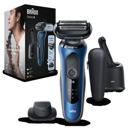 Rasoio elettrico con rasaerba di precisione Braun Serie 6 61 -b7200cc - Centro Smartcare, Bleu