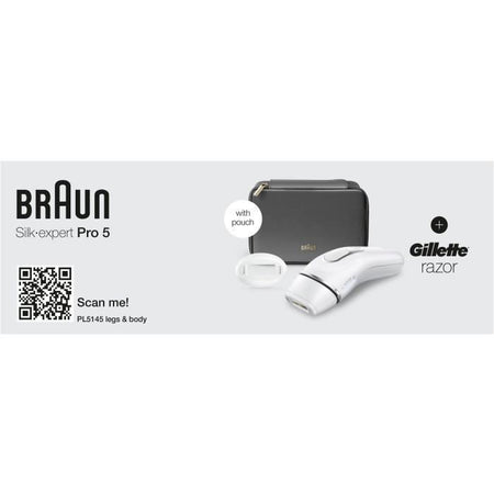 Epilatore a luce pulsata - BRAUN - IPL PL5145 - Bianco, verde e nero