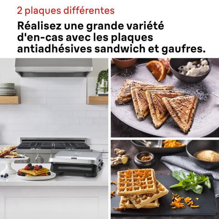 Grill - BRAUN - Sandwich Maker 5 SM5005 - 800 W - Acciaio inossidabile / Nero