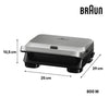 Grill - BRAUN - Sandwich Maker 5 SM5005 - 800 W - Acciaio inossidabile / Nero
