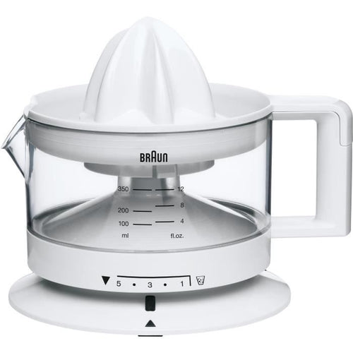 Spremiagrumi BRAUN CJ3000 - 20 W - 5 livelli di controllo della polpa - Bianco