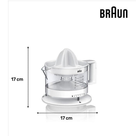 Spremiagrumi BRAUN CJ3000 - 20 W - 5 livelli di controllo della polpa - Bianco