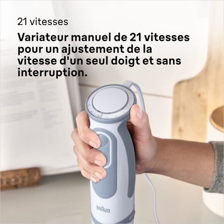 Frullatore - BRAUN - MQ5207WH - 1000 W - 600 ml - Grigio / Bianco