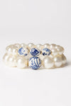 Bracciale elastico con perle in ceramica | MYA ACCESSORIES