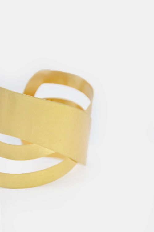 Bracciale in metallo incrociato
