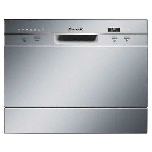 Lavastoviglie a libera installazione BRANDT DFC6519S - 6 coperti - Larghezza 55 cm - Classe A + - 49dB - A + - Bianco