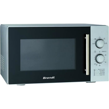 BRANDT SM 2602S Microonde monofunzionale in argento - 26 L - 900 W - Libera installazione