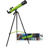 Telescopio astronomico 45/600 AZ - BRESSER JUNIOR - Ingrandimento fino a 100x - Treppiede regolabile in altezza - verde