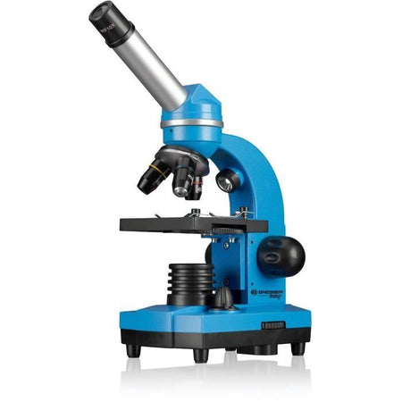 Microscopio per studenti BIOLUX SEL - BRESSER JUNIOR - ingrandimento 40x-1600x - kit di sperimentazione - blu