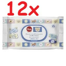 TRUDI Baby Care Salviettine Detergenti al nettare dei fiori - ultra soffici - morbido tessuto a nido d'ape - 12 pacchi da 72 salviettine - 864 salviettine