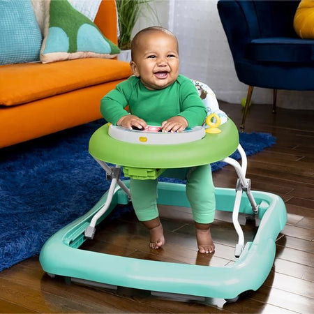 Bright inizia Trotteur Tiny Trek 2 in 1, modello di viti nella giungla, giocattolo di attività, altezza regolabile, luce e suoni, 6 mesi+