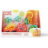 Bright inizia un set di anelli di hochet e dentizione oball, 5 camere, senza BPA, 0-24 mesi