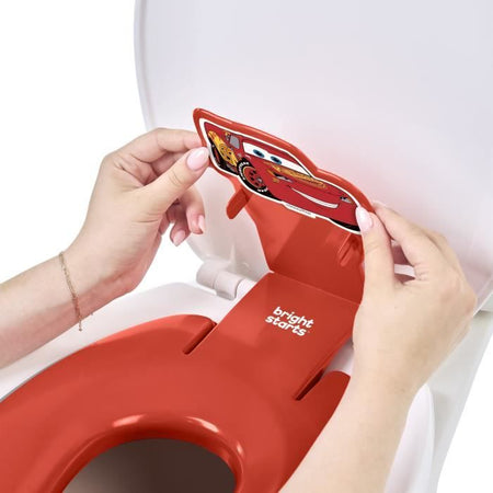 DISNEY BABY-CARS- Riduttore universale adesivo per sedile WC per bambini?, innovativo, installazione rapida, semipermanente