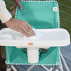 BRIGHT STARS Pop N Dine - Seggiolone per la pappa del bambino, pieghevole, portatile, da viaggio, leggero, facile da pulire, borsa per il trasporto inclusa