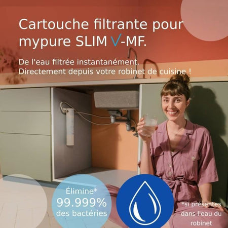 Cartuccia filtrante - BRITA - Mypure SLIM V-MF - 8000 L di acqua filtrata / 12 mesi - 3 livelli di filtrazione