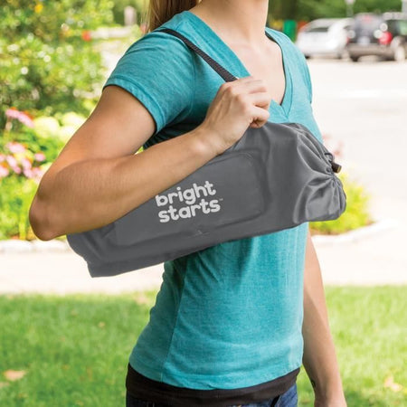 Seggiolino rialzato pieghevole compatto BRIGHT STARTS - Pop 'N Sit, tablet rimovibile, ultra compatto, borsa per il trasporto inclusa