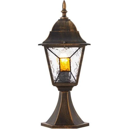 Janel Outdoor Terminal, Dore Black, E27 Max 60W, Bulb non incluso